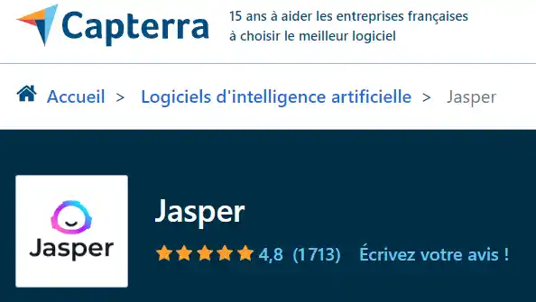 Jasper AI - Avis Capterra