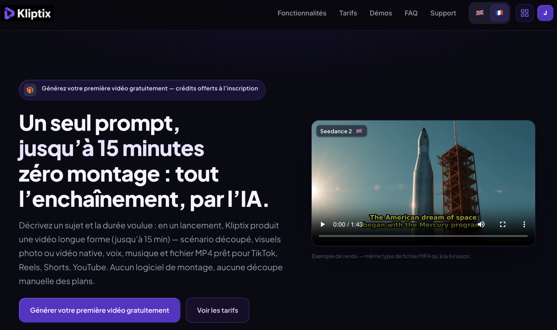 kliptix ai avis : logiciel de génération de vidéo long format